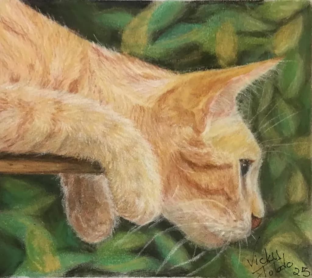 Whiskered Serenity: A Ginger Cat's Contemplation Amidst Lush Greenery