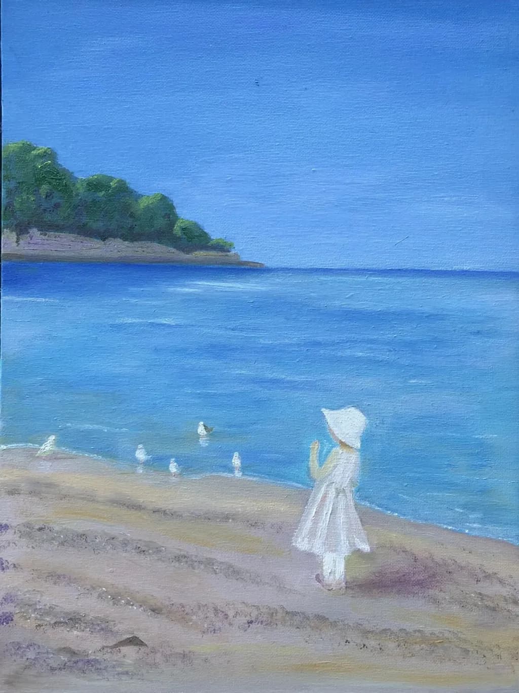 Child on Beach Shore