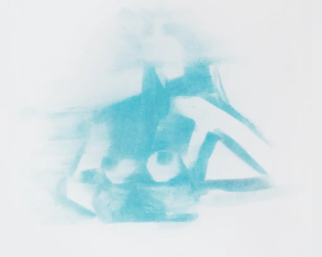 Whispers of Blue: An Abstract Exploration of Feminine Presence