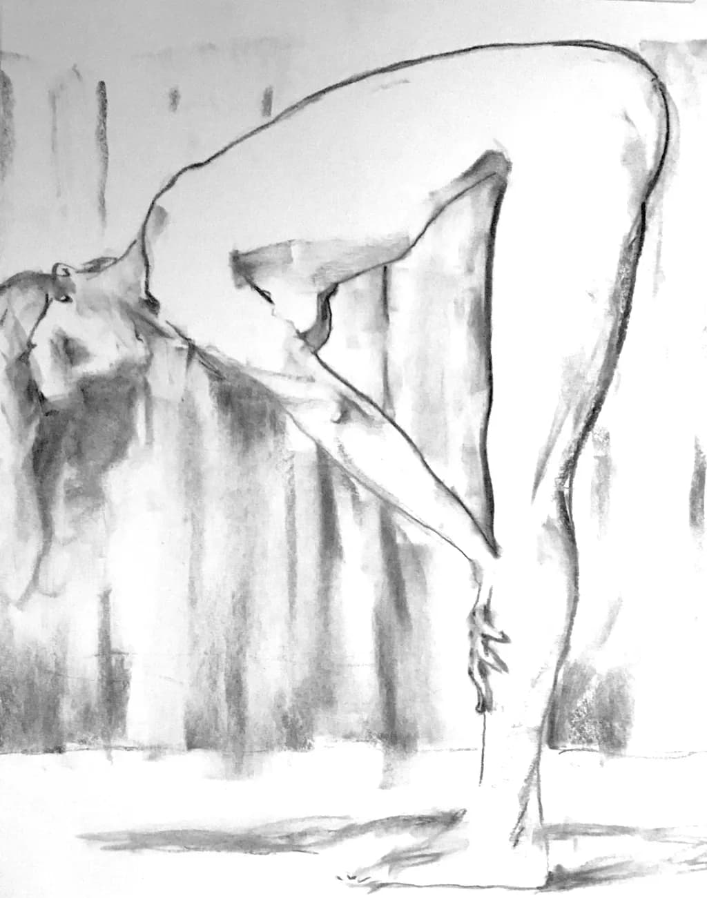 Embracing Shadows: A Dance of Form and Vulnerability