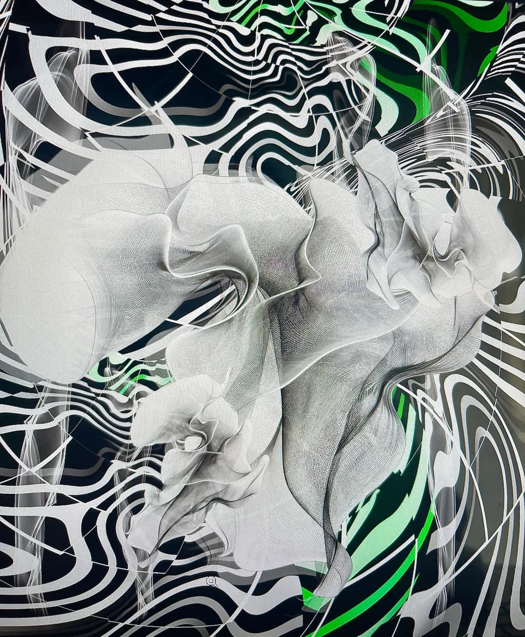 Whispers of Motion: A Dance of Light and Shadow in Abstract Form