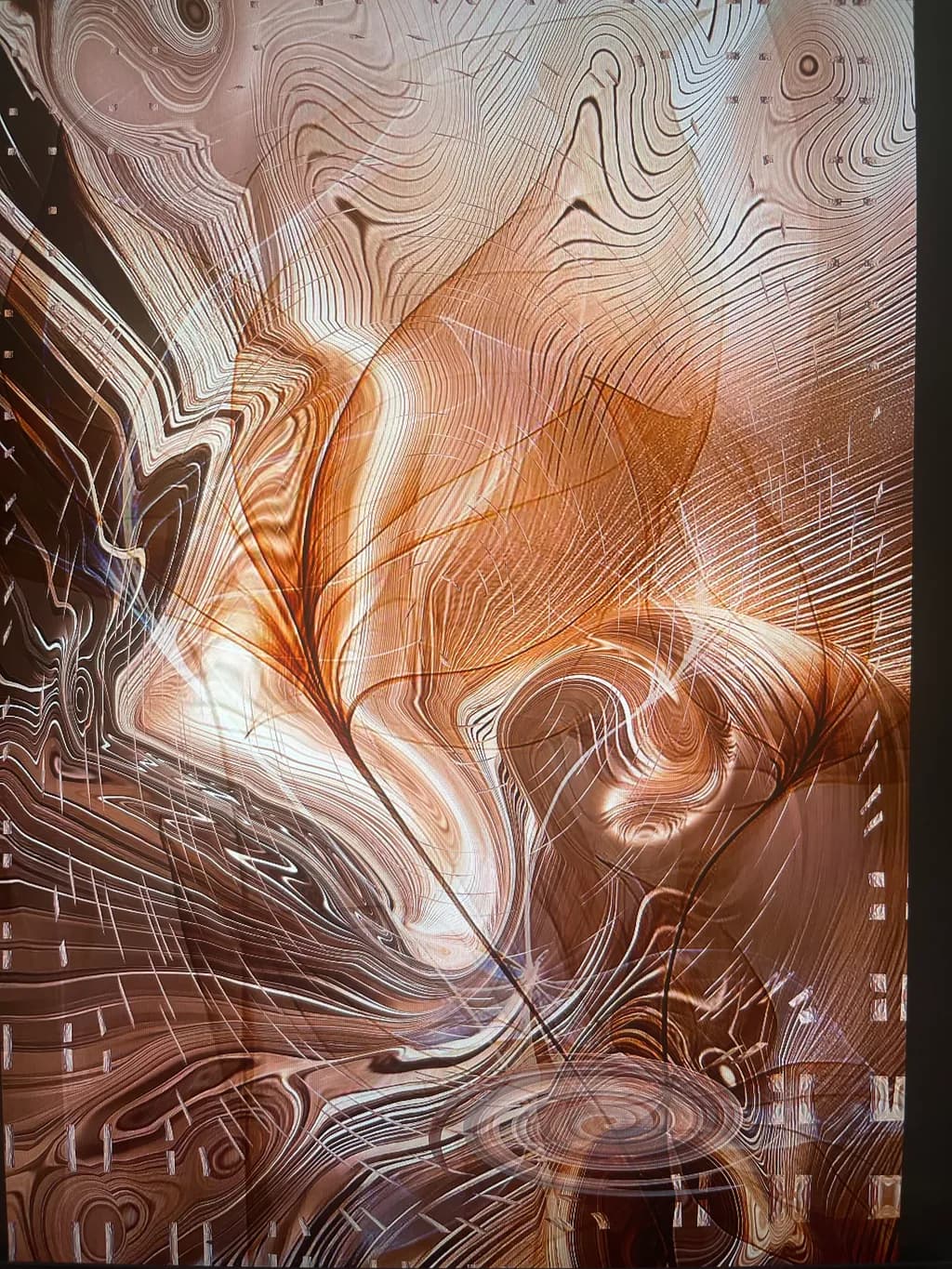 Whispers of Autumn: A Dance of Light and Shadow in Abstract Form