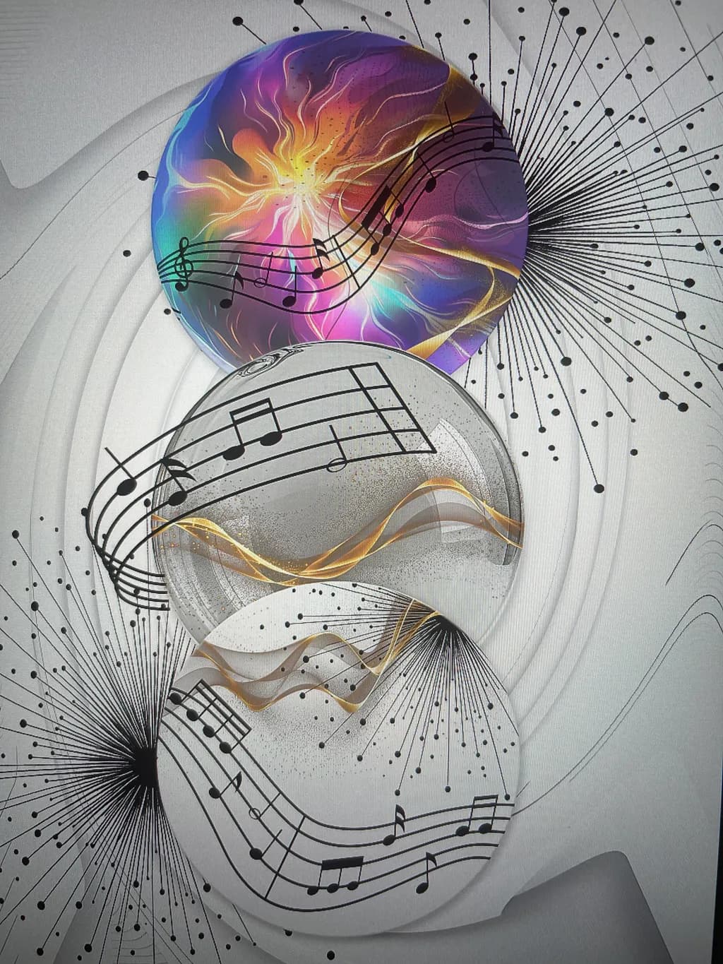 Harmonic Whispers: A Symphony of Color and Sound in Abstract Form