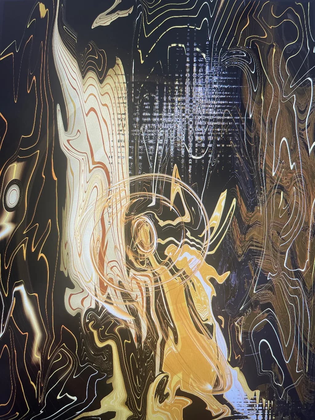 Ethereal Waves: A Dance of Light and Shadow in Abstract Form