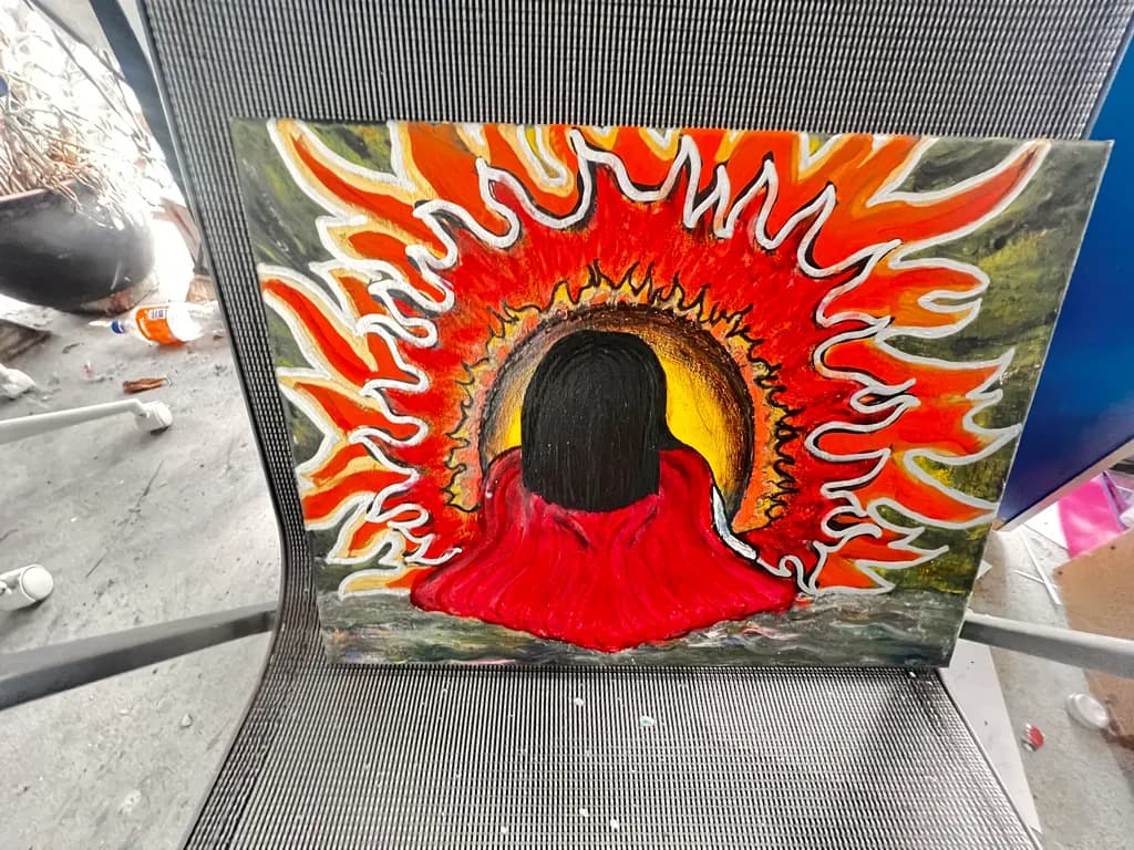 Embers of Reflection: A Journey Through Fiery Horizons