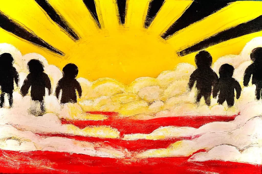 Whispers of Dawn: Silhouettes in the Rising Sun