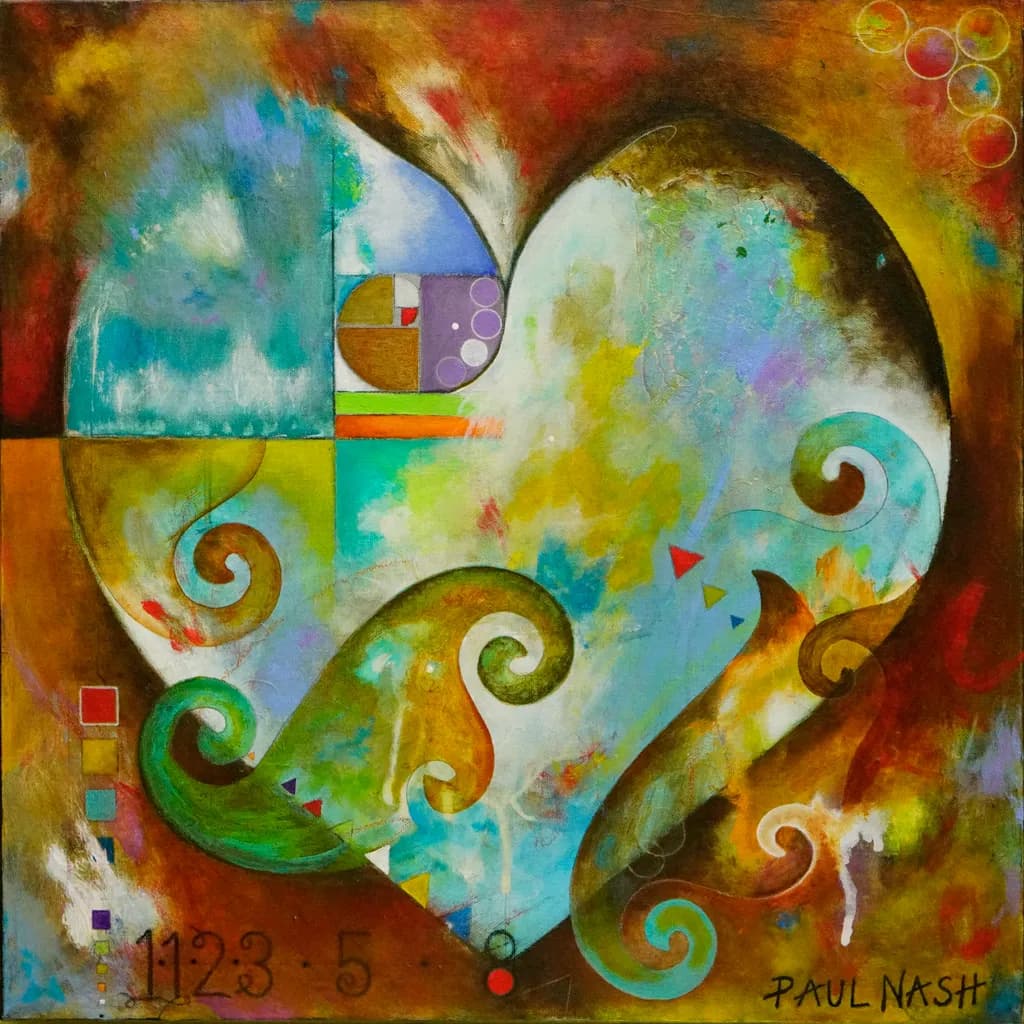 Colorful Heart Swirls: An Abstract Expression of Love and Emotion