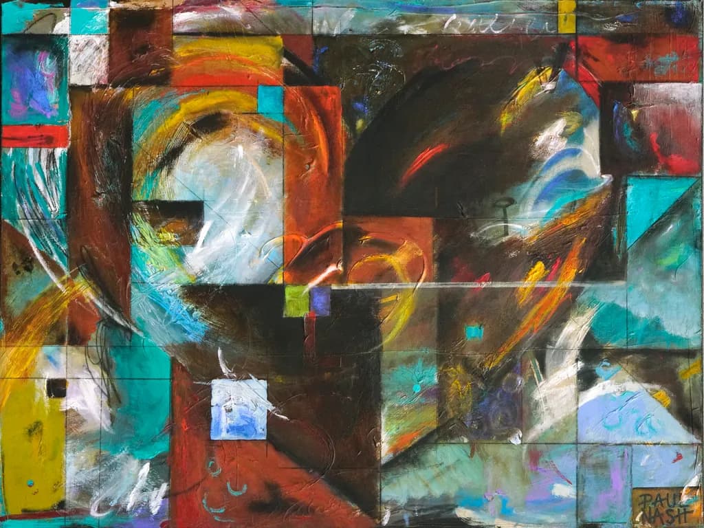 Vibrant Geometric Emotions: An Abstract Expression of Colorful Connections