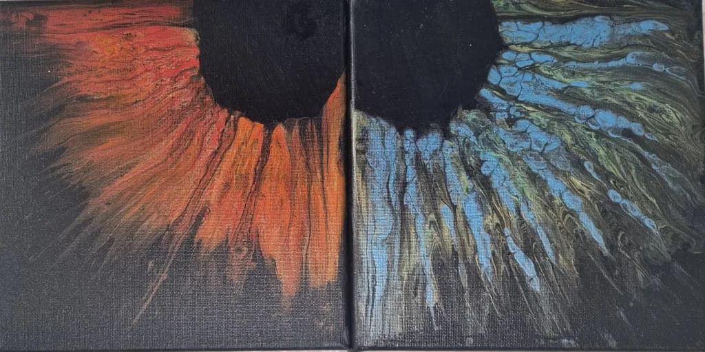 Sun and Moon Abstract