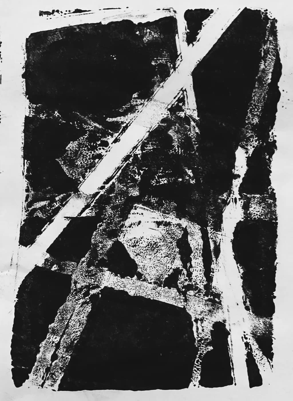 Monochrome Symphony: An Abstract Exploration of Texture and Contrast