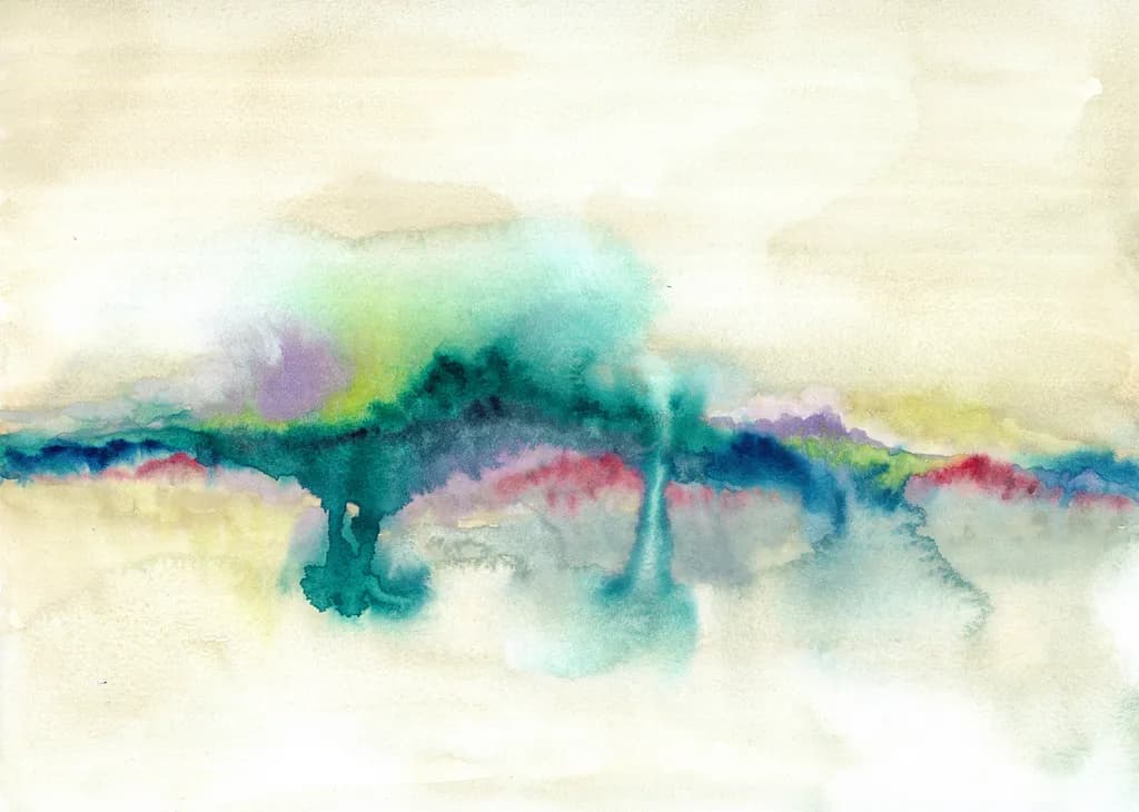 Whispers of Color: A Serene Watercolor Landscape Exploration