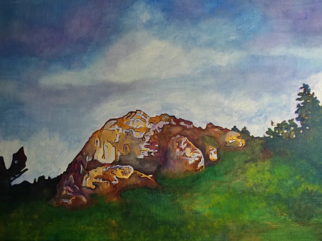 Whispers of Nature: A Serene Rocky Landscape at Dusk