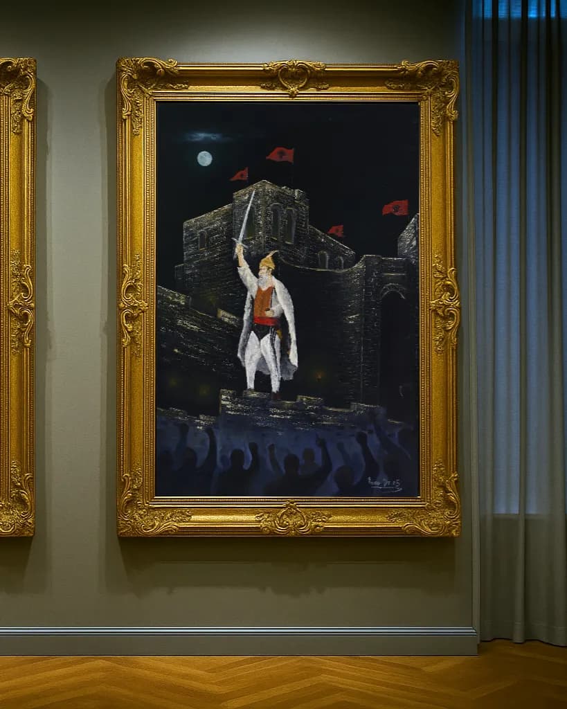 "Guardian of the Night: A Hero's Stand Against Shadows"