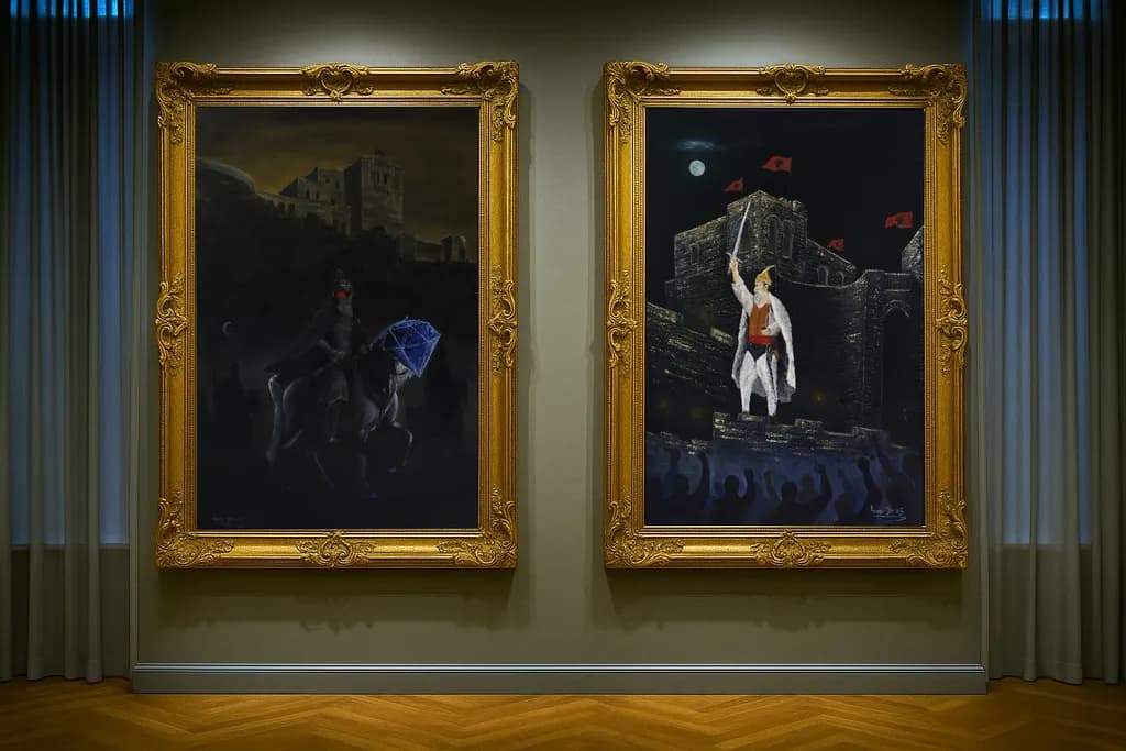 Eclipsed Valor: A Dual Portrait of Shadows and Triumph