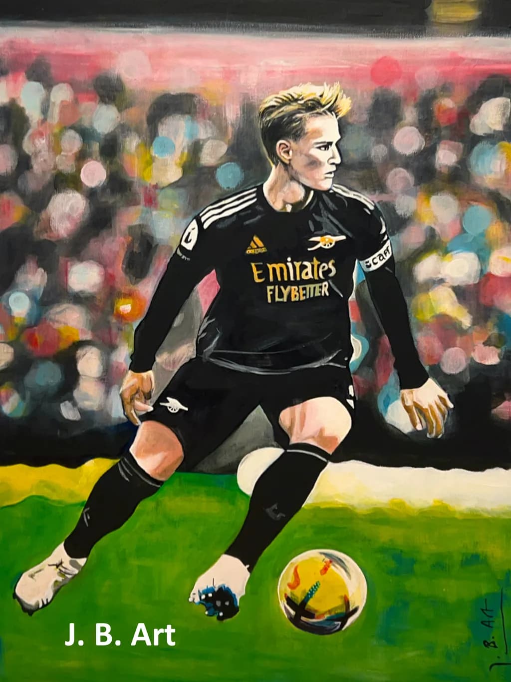 Dynamic Elegance: A Captivating Portrait of a Football Star in Motion