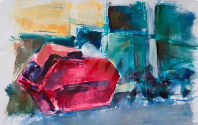 Vibrant Abstract Harmony: A Colorful Exploration of Modern Textures and Forms