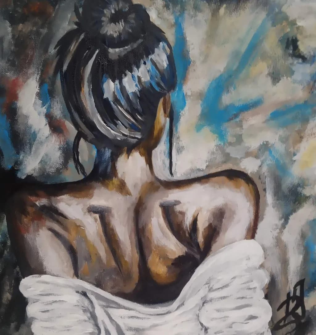 Whispers of Beauty: An Abstract Portrait of Elegance and Expression