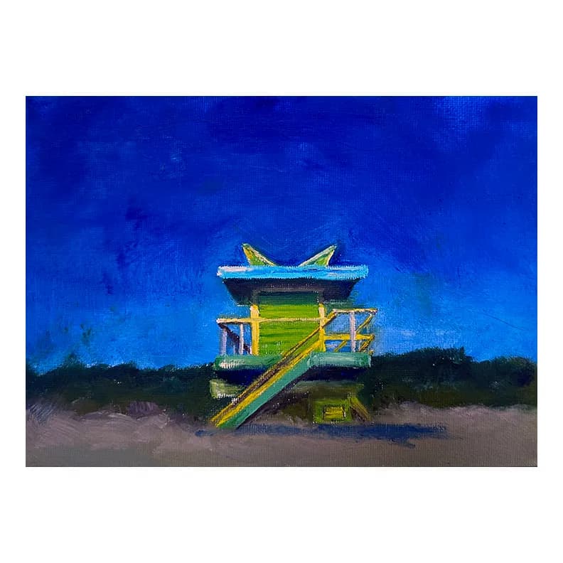 Vibrant Summer Watch: A Lifeguard's Haven by the Beach