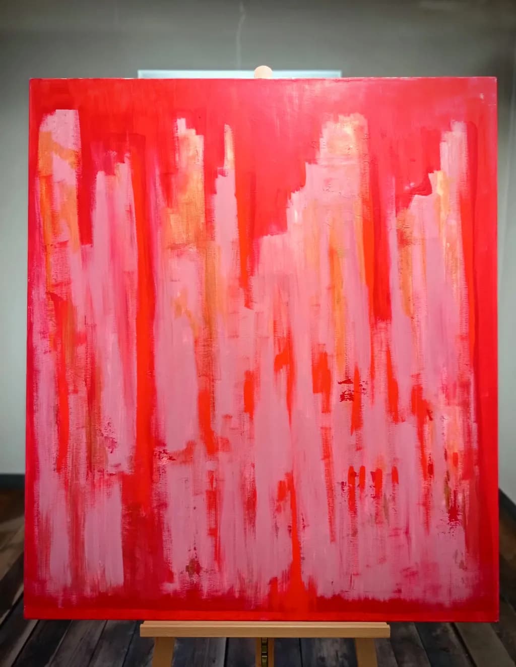 Abstract Red Canvas