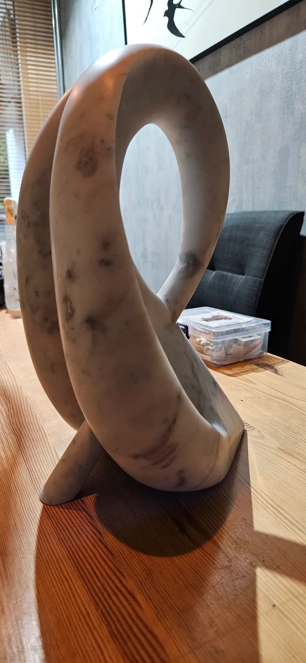 Eternal Embrace: A Serpentine Dance in Marble Elegance