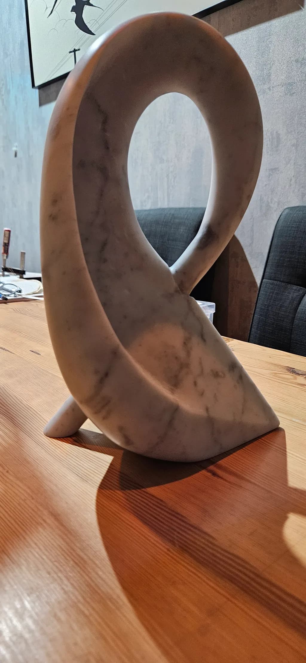 Elegant Abstract Marble Sculpture: A Modern Design Statement for Your Space