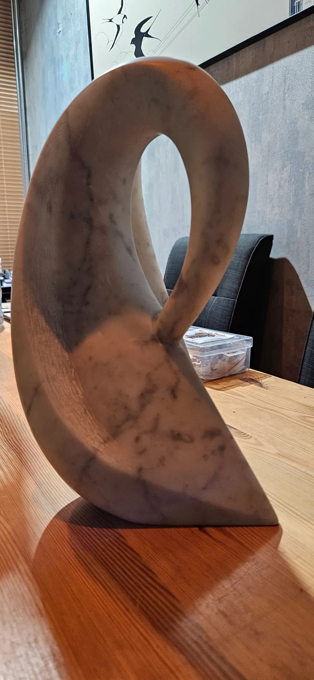 Ethereal Embrace: A Sculptural Journey in Marble Elegance