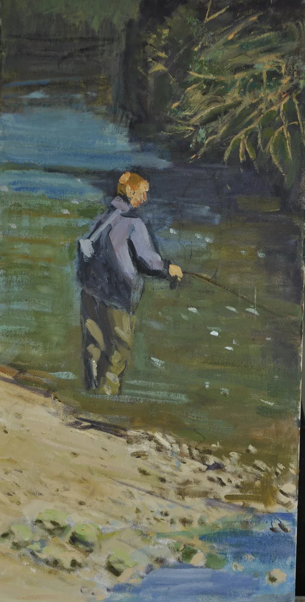 Serenity by the Stream: A Fisherman's Retreat