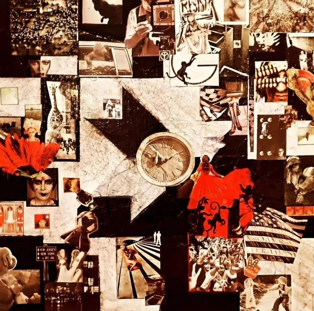 Timeless Emotions: An Abstract Collage of Life and Memory
