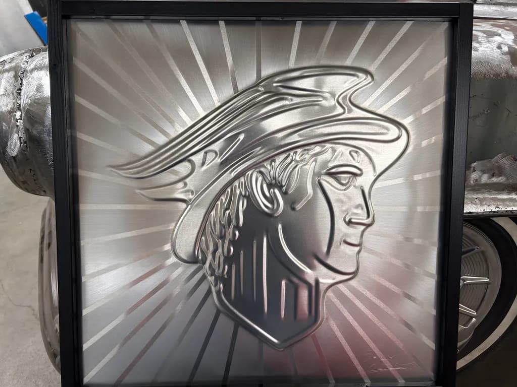 Radiant Metallic Profile: A Shimmering Tribute to Design and Artistry