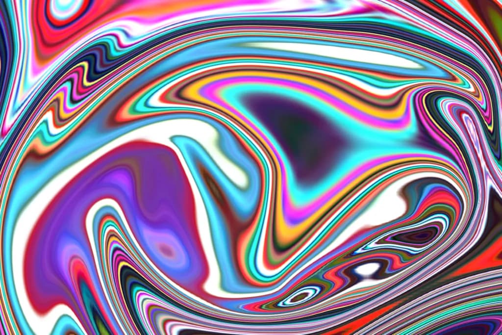 Vibrant Whirl: A Colorful Journey Through Abstract Fluid Patterns