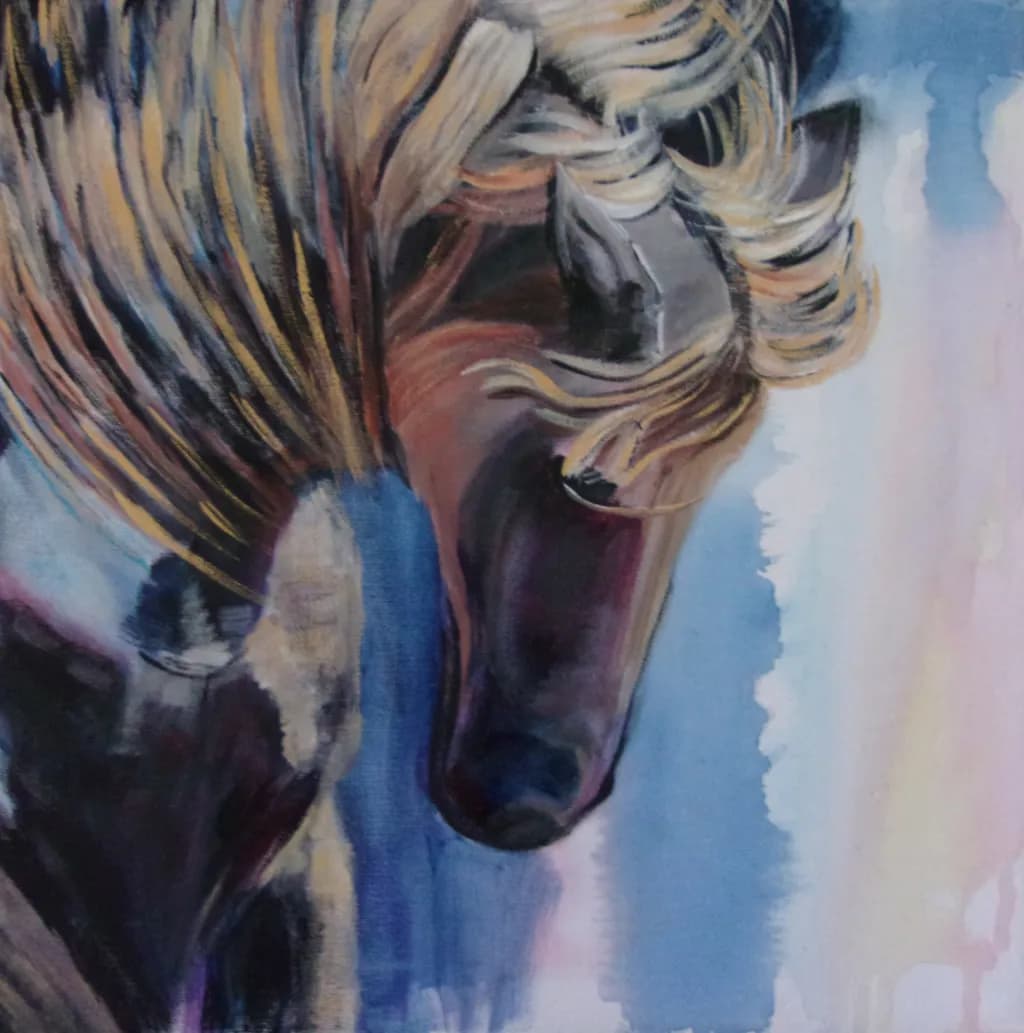 Whispers of Grace: A Majestic Horse in Soft Hues