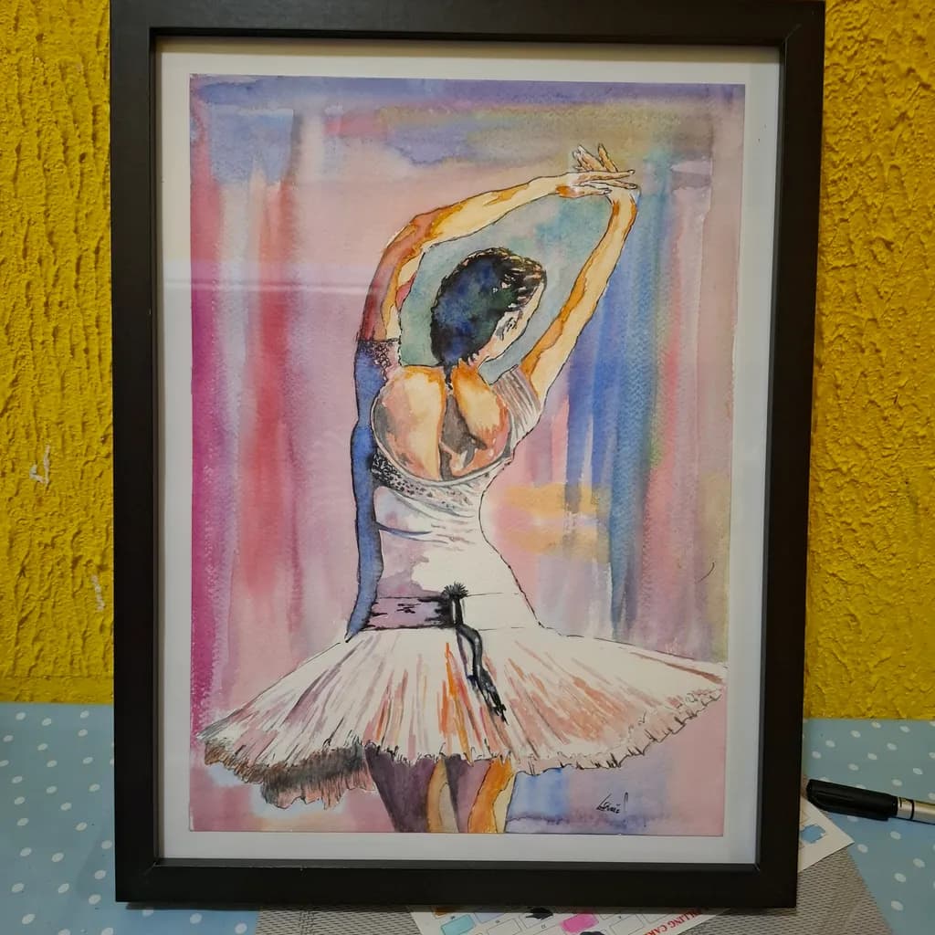 Ethereal Dance: A Watercolor Ballet in Motion