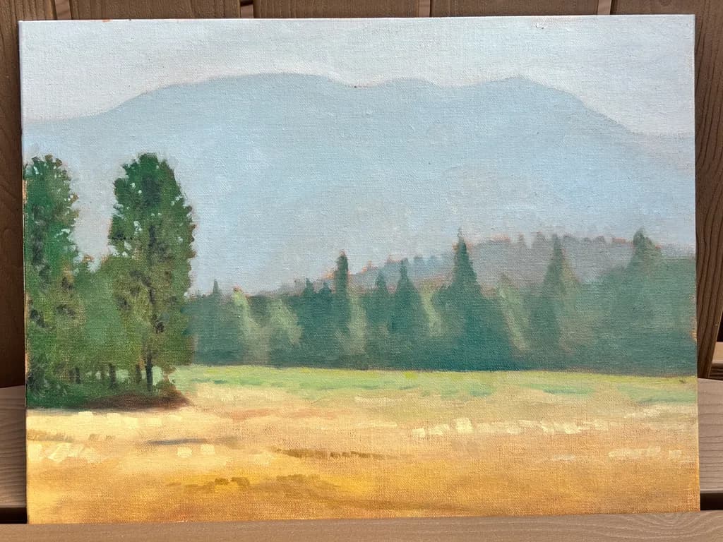 Whispers of the Meadow: A Serene Landscape in Soft Hues