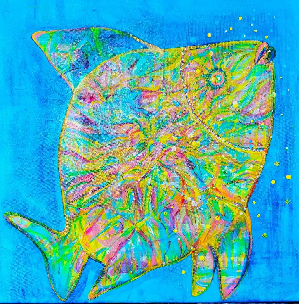 Vibrant Ocean Dance: A Colorful Journey Through Aquatic Whimsy