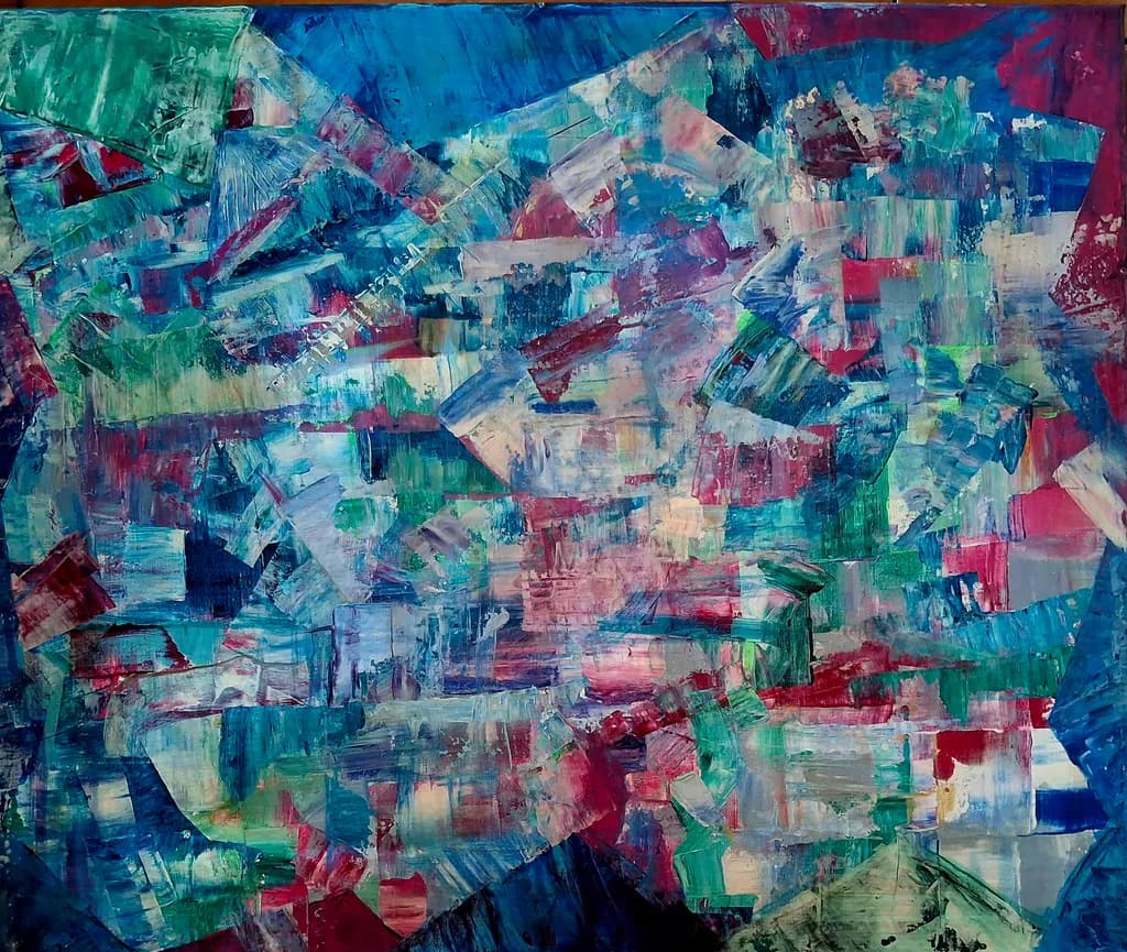 Vibrant Chaos: An Abstract Journey Through Color and Texture