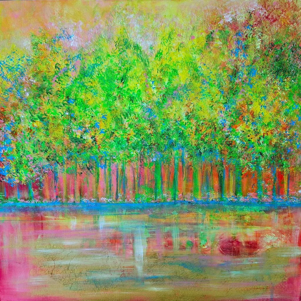 Vibrant Reflections: An Abstract Journey Through Nature's Colors