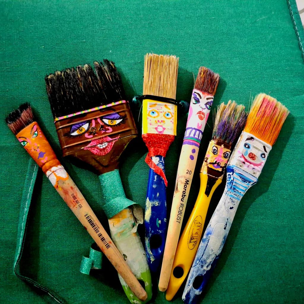Whimsical Brush Characters: A Colorful Celebration of Artistic Expression