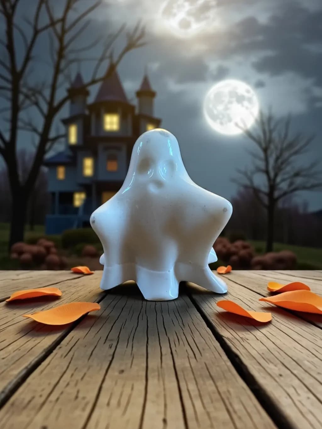 Whimsical Ghostly Charm: A Hauntingly Beautiful Night at the Enchanted Manor