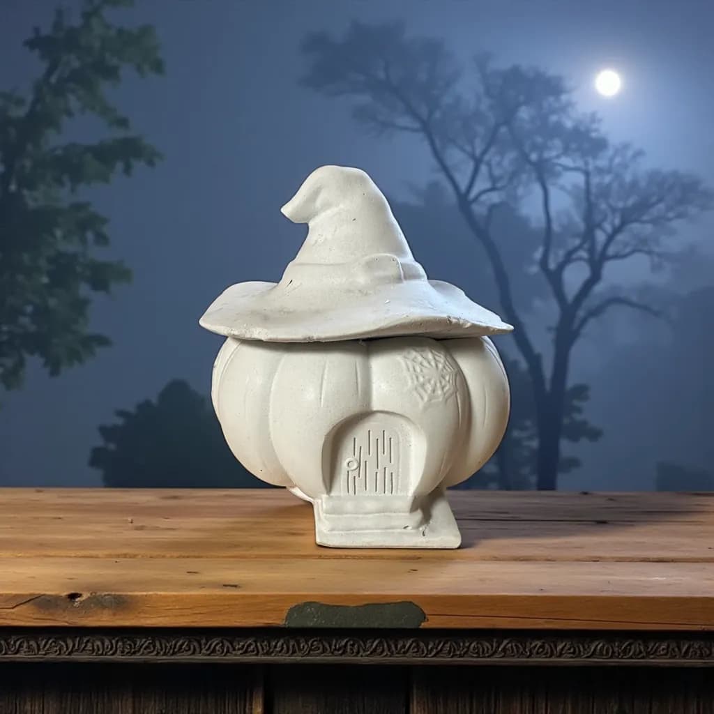Whimsical Pumpkin Cottage: A Magical Halloween Decor Piece