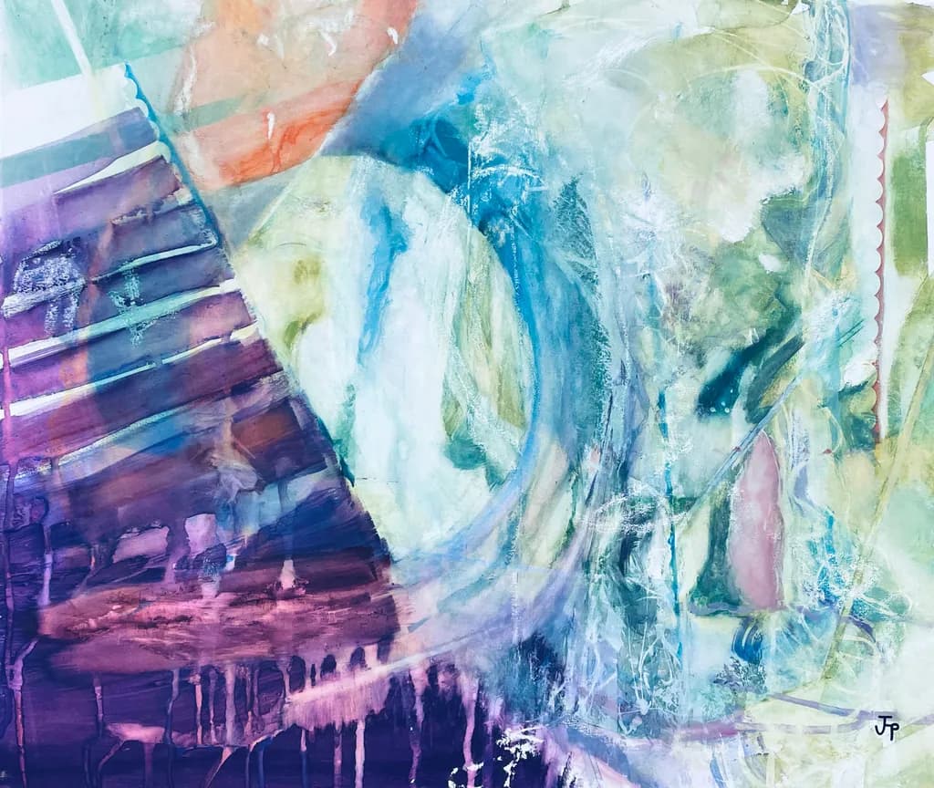 Whispers of Color: An Abstract Journey Through Fluid Expression