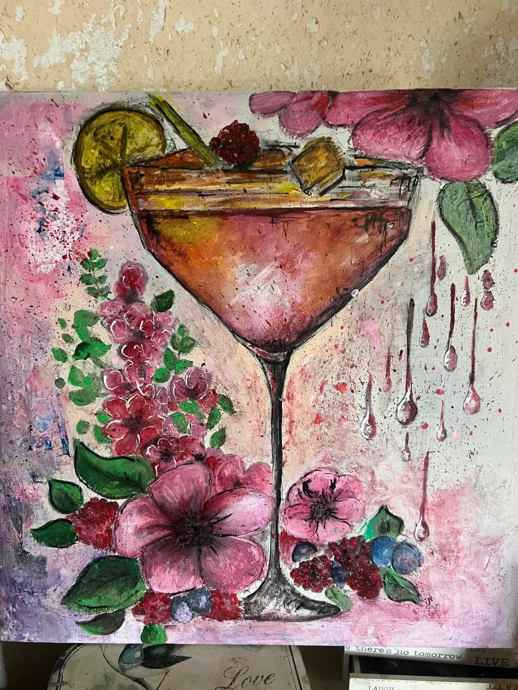 Vibrant Cocktail Bliss: A Floral Celebration of Color and Refreshment