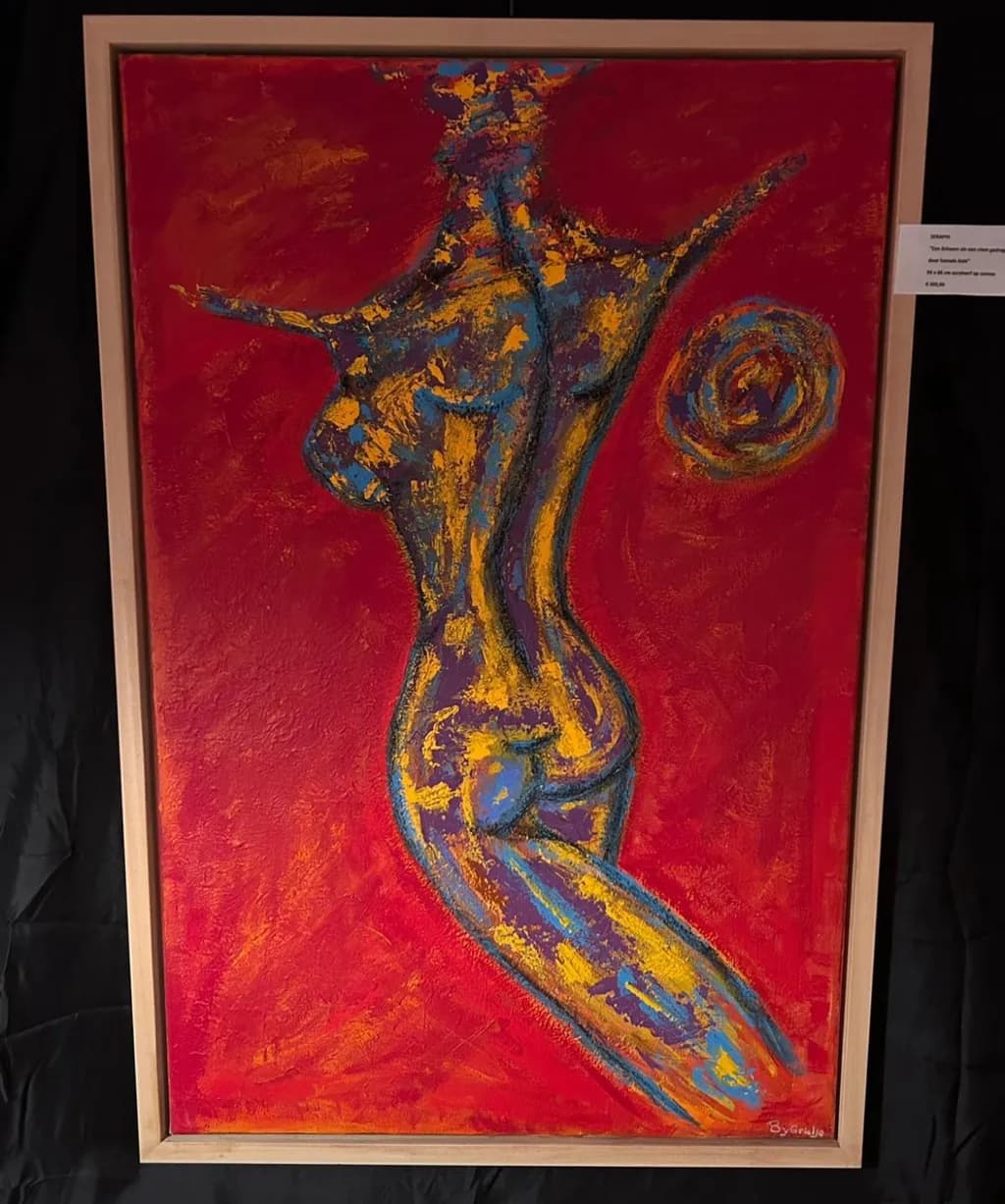 Ethereal Embrace: A Vibrant Celebration of the Human Form in Bold Hues