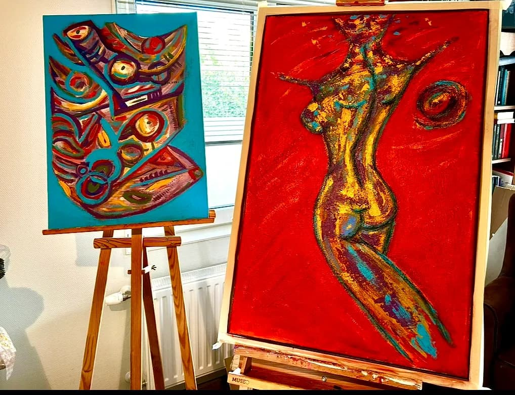 Vibrant Duality: A Celebration of Form and Color in Abstract Expressionism