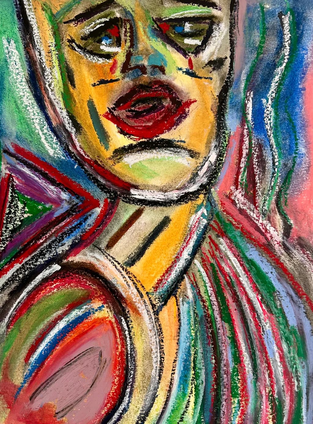 Vibrant Echoes of Emotion: An Abstract Expression of Colorful Depths