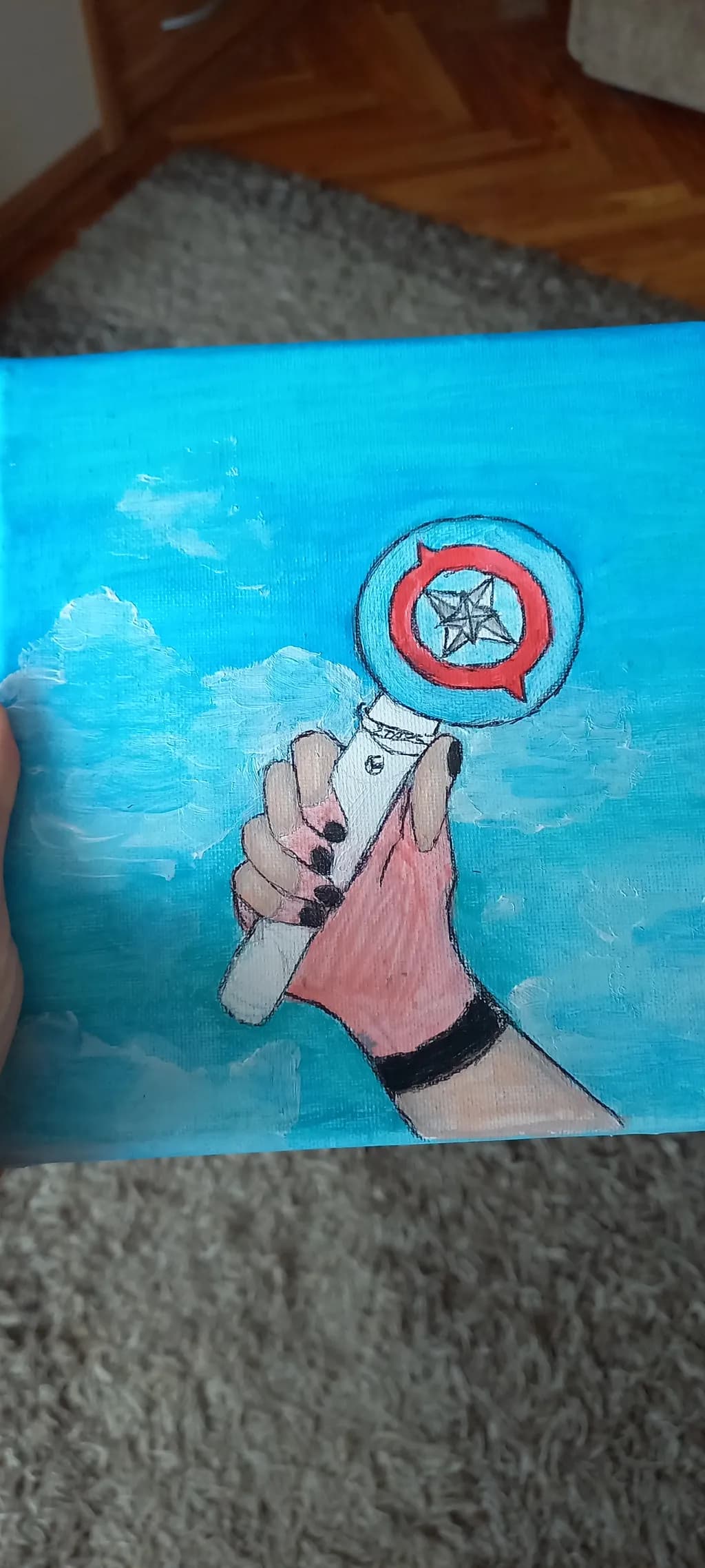 Empowered in Blue: A Hand of Strength and Unity