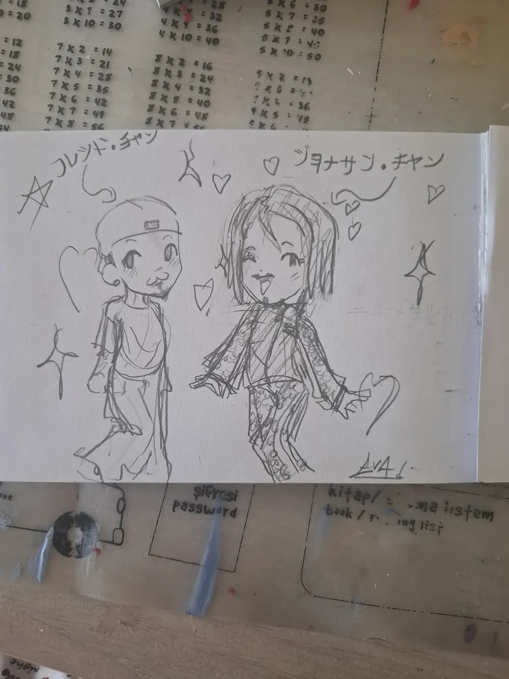 Whimsical Heartfelt Characters: A Playful Sketch of Joy and Connection
