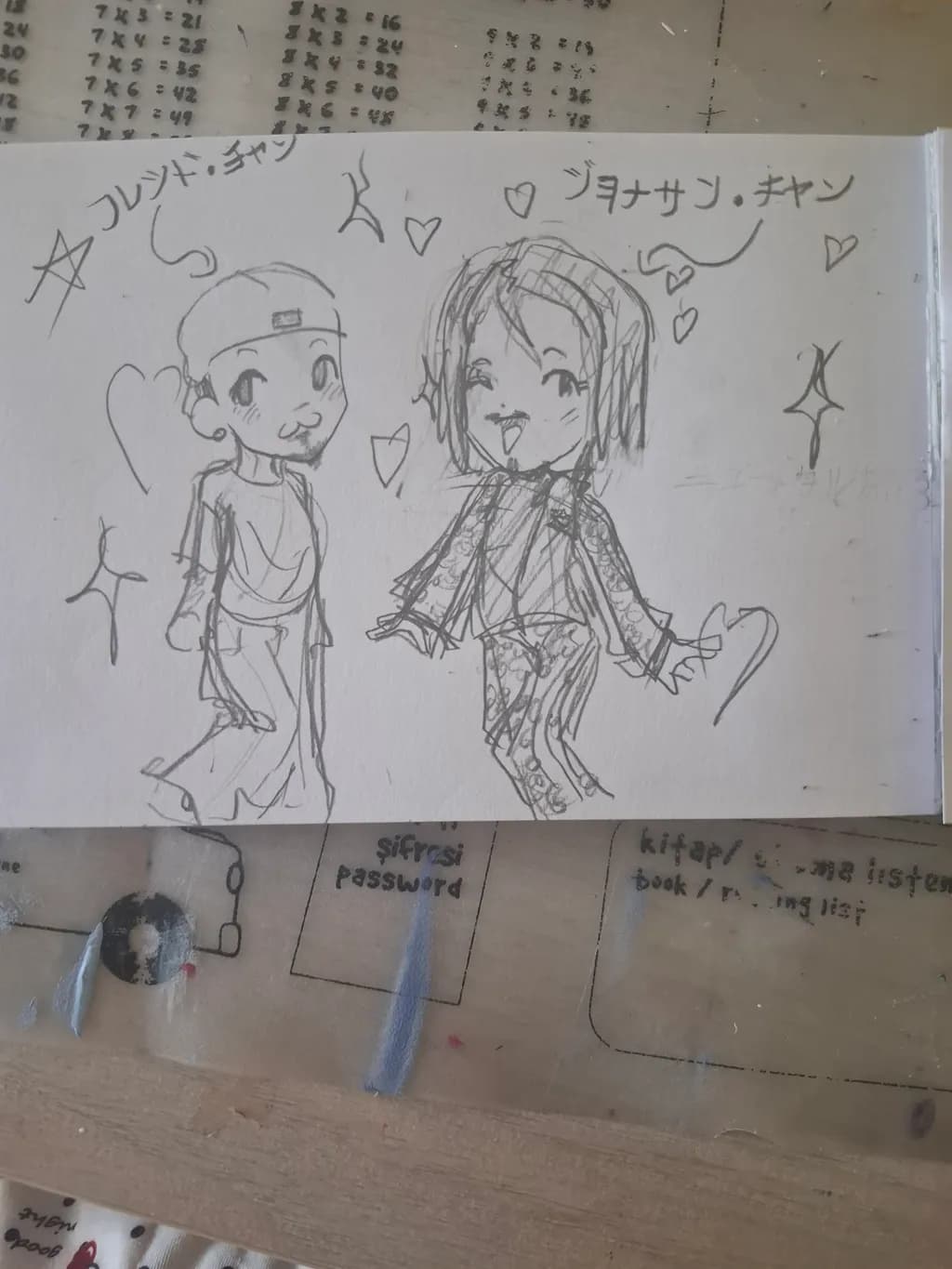 Whimsical Duo: A Playful Sketch of Friendship and Joy