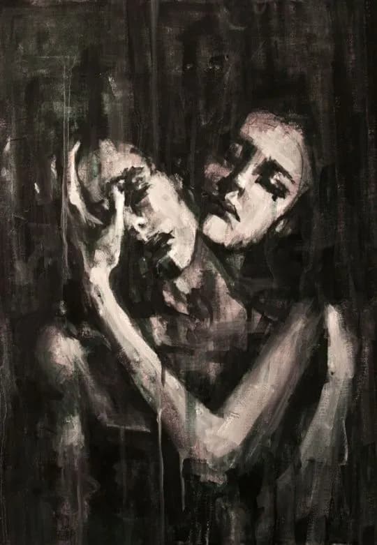 Emotional Embrace: A Monochrome Exploration of Intimacy and Expression