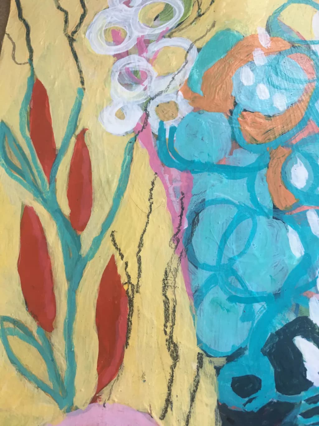 Blue Floral Composition
