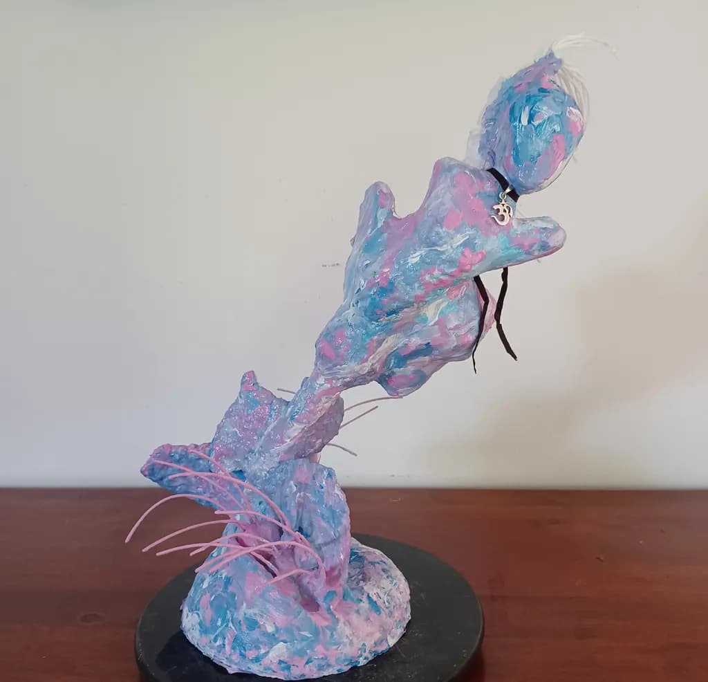 Whimsical Dance of Color: An Abstract Sculpture in Motion